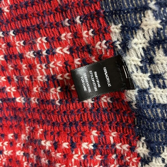 Double Zero Aztec Checked Unique Drape Front Cardigan Size Medium - Picture 5 of 6